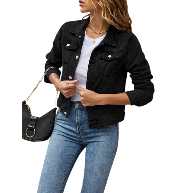 Veste en jean décontractée pour femmes | Chaude
