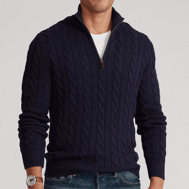 Basil | Pull demi - zip pour homme | Chaud - Douxora