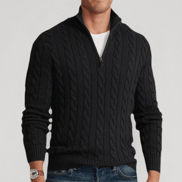 Basil | Pull demi - zip pour homme | Chaud - Douxora