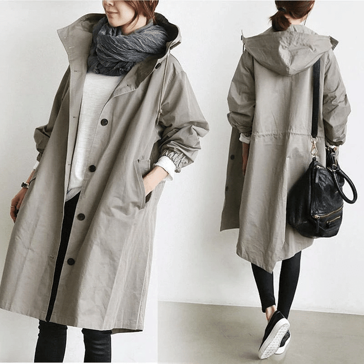 Diana | Manteau coupe - vent pour femme | Longue - Douxora