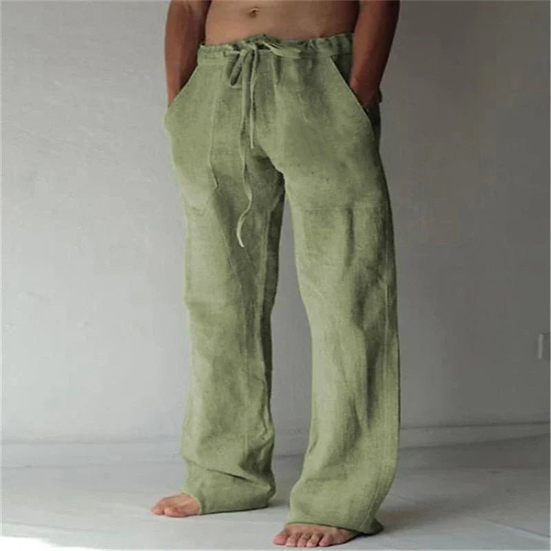 Dylan | Pantalon large en lin pour hommes | Large - Douxora