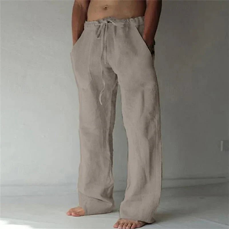 Dylan | Pantalon large en lin pour hommes | Large - Douxora