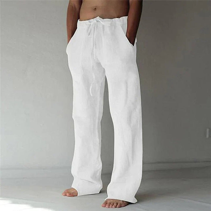 Dylan | Pantalon large en lin pour hommes | Large - Douxora