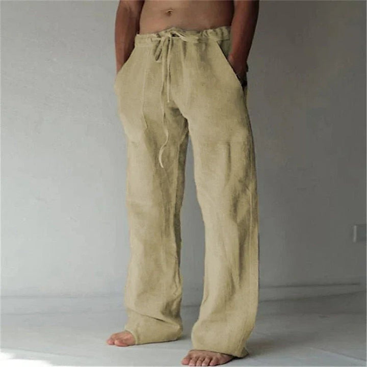 Dylan | Pantalon large en lin pour hommes | Large - Douxora