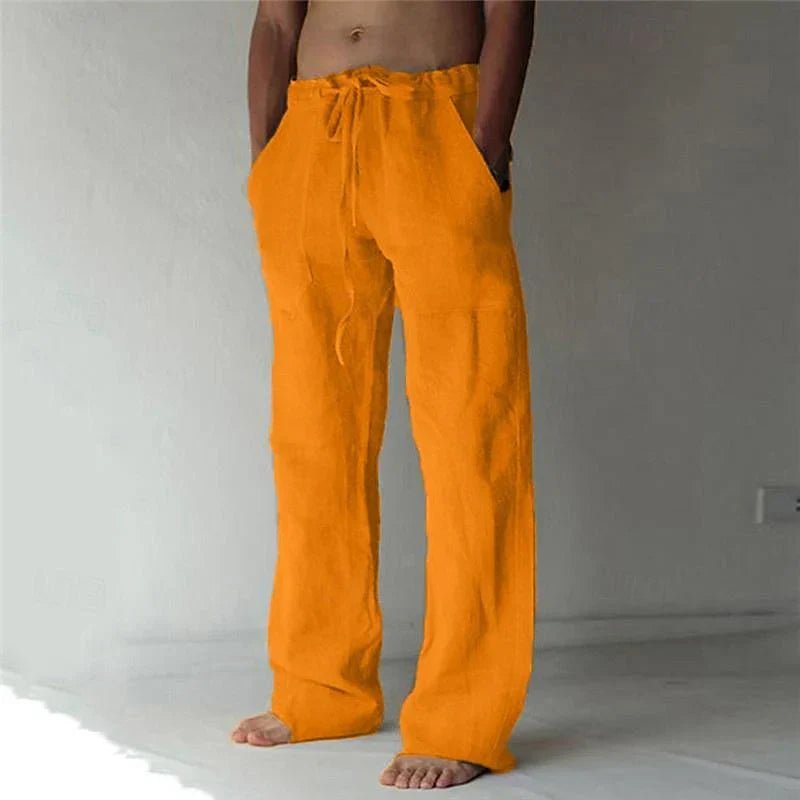 Dylan | Pantalon large en lin pour hommes | Large - Douxora