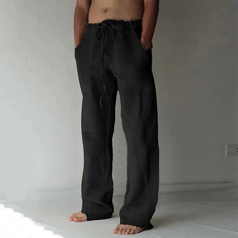 Dylan | Pantalon large en lin pour hommes | Large - Douxora