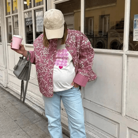 Lane | Veste florale matelassée pour femme | Chaude - Douxora