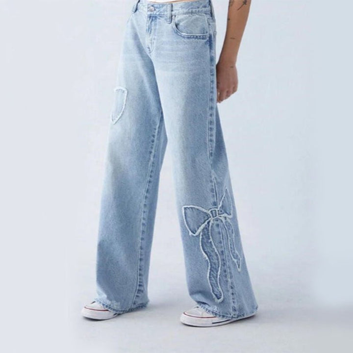 Lilly | Street design butterfly jeans - Douxora