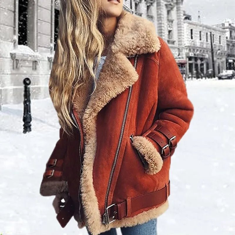 Miles | Veste aviateur en shearling pour femme | Hiver - Douxora