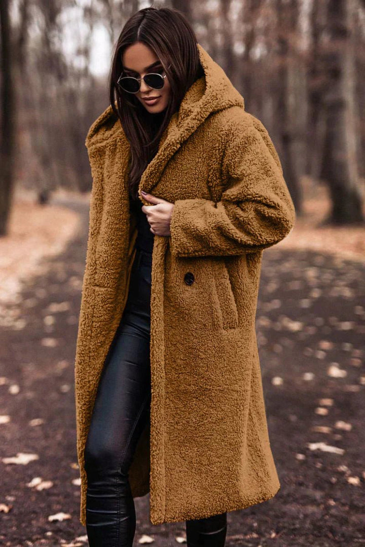 Mina | Manteau long Teddy pour femme | Hiver - Douxora