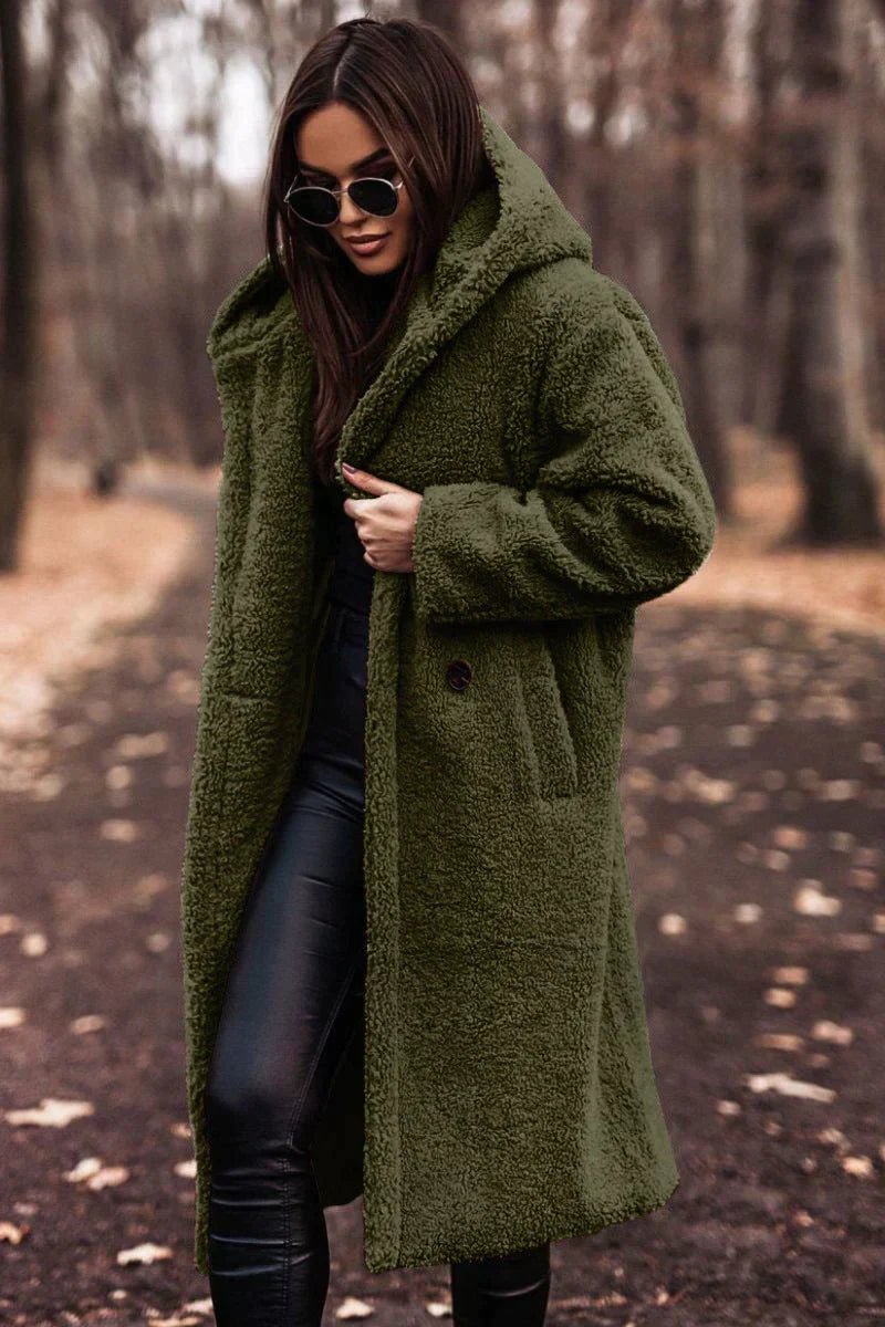 Mina | Manteau long Teddy pour femme | Hiver - Douxora