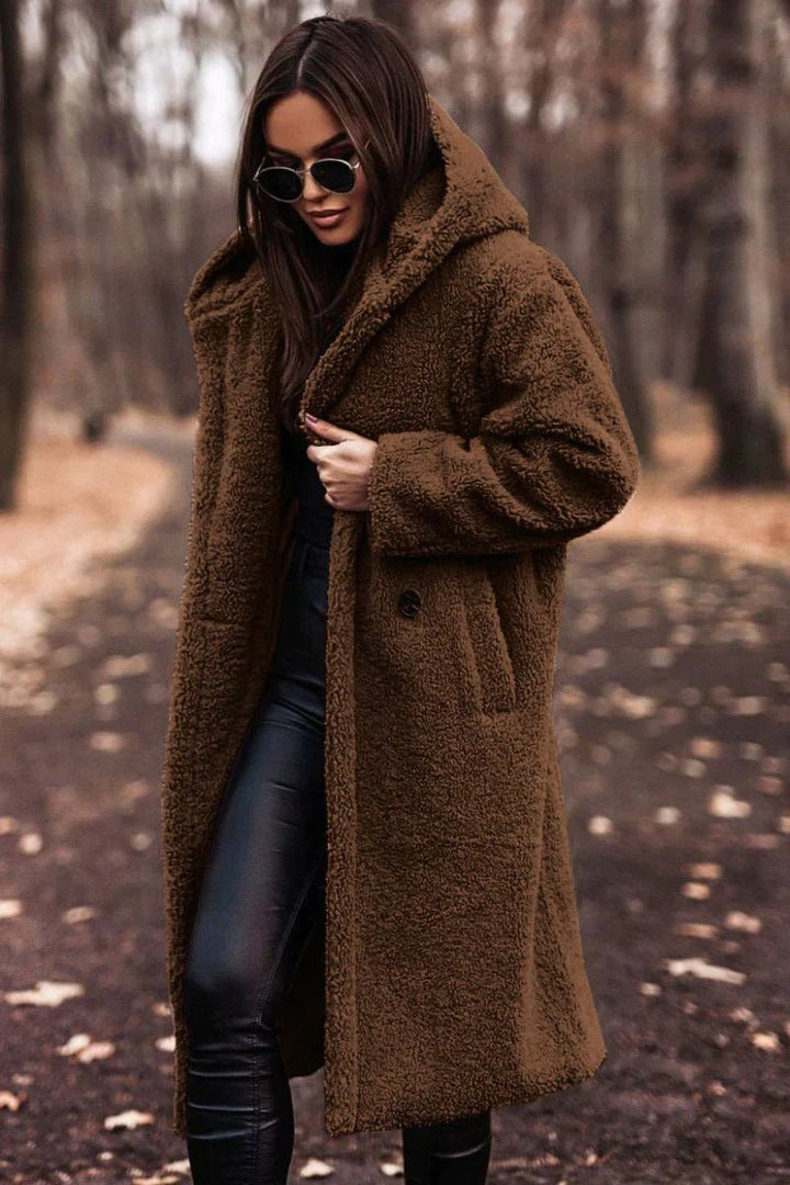 Mina | Manteau long Teddy pour femme | Hiver - Douxora