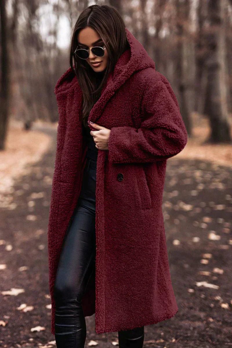 Mina | Manteau long Teddy pour femme | Hiver - Douxora