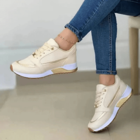 Monica | Chaussures de marche plates tricolores pour femmes | Orthopédie - Douxora