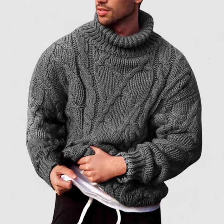 Morrow | Pull à col roulé en tricot pour hommes | Hiver - Douxora