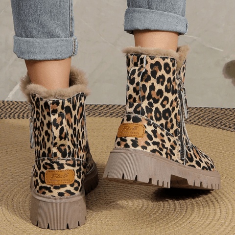 Reina | Bottes élégantes à imprimé léopard pour femmes | Tendance - Douxora