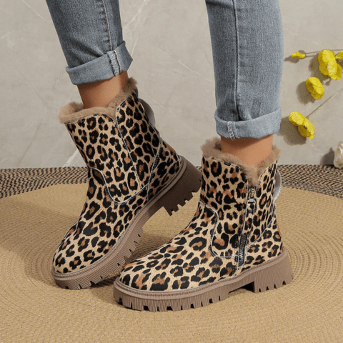 Reina | Bottes élégantes à imprimé léopard pour femmes | Tendance - Douxora