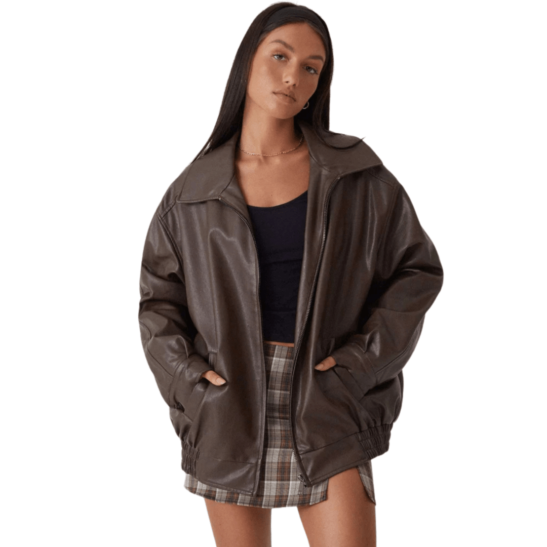 Saige | Veste en cuir pour femme | Confortable - Douxora