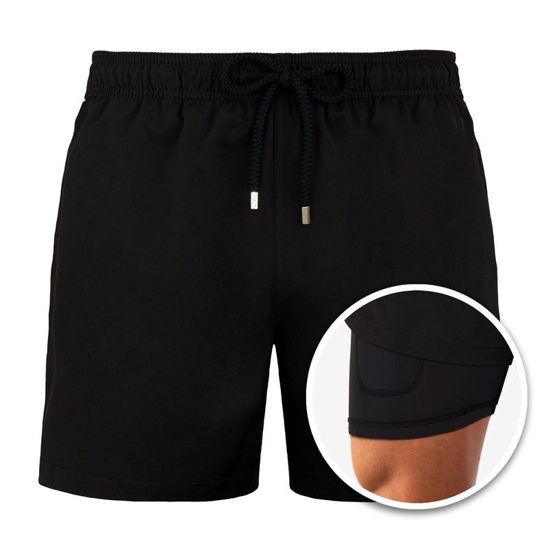 Solis | Short double couche pour hommes | Polyv - Douxora