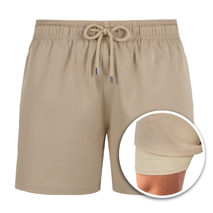 Solis | Short double couche pour hommes | Polyv - Douxora